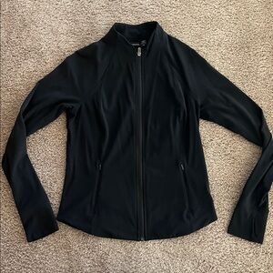 Athleta Salutation Black Zip-Up Jacket